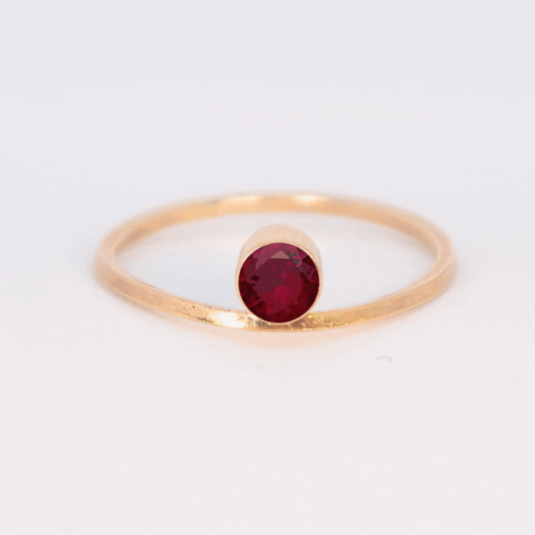 Gold Birthstone Ring Emery Opal Gold birthstone ring emery opal