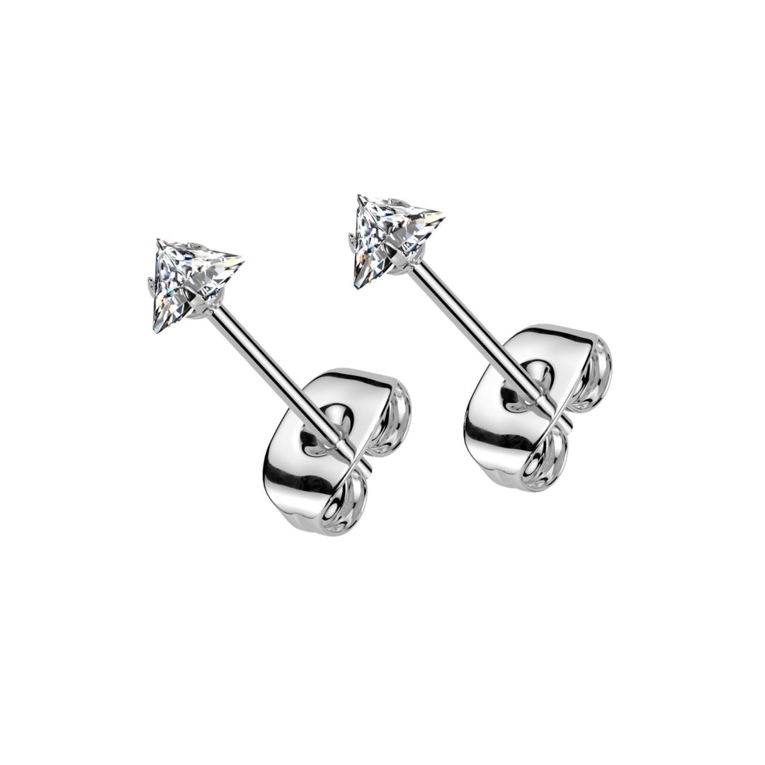 Triangle CZ Studs