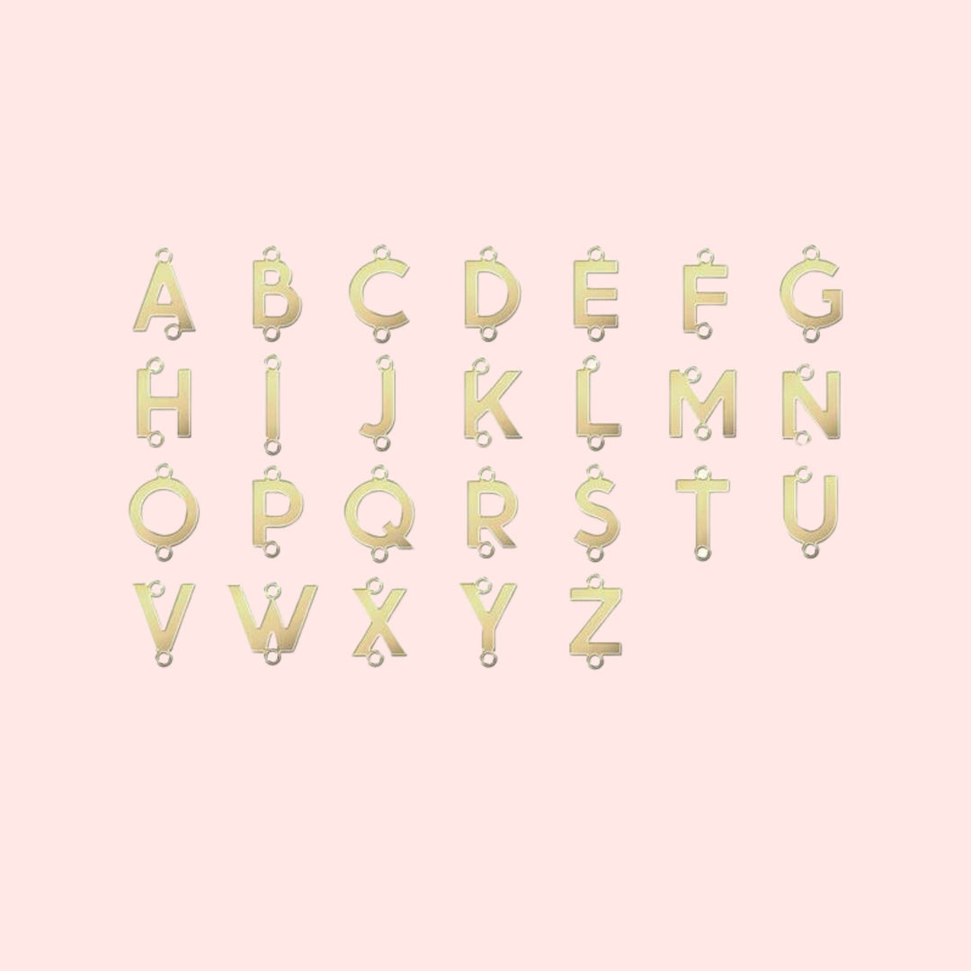 Gold Sideways Initial Necklace