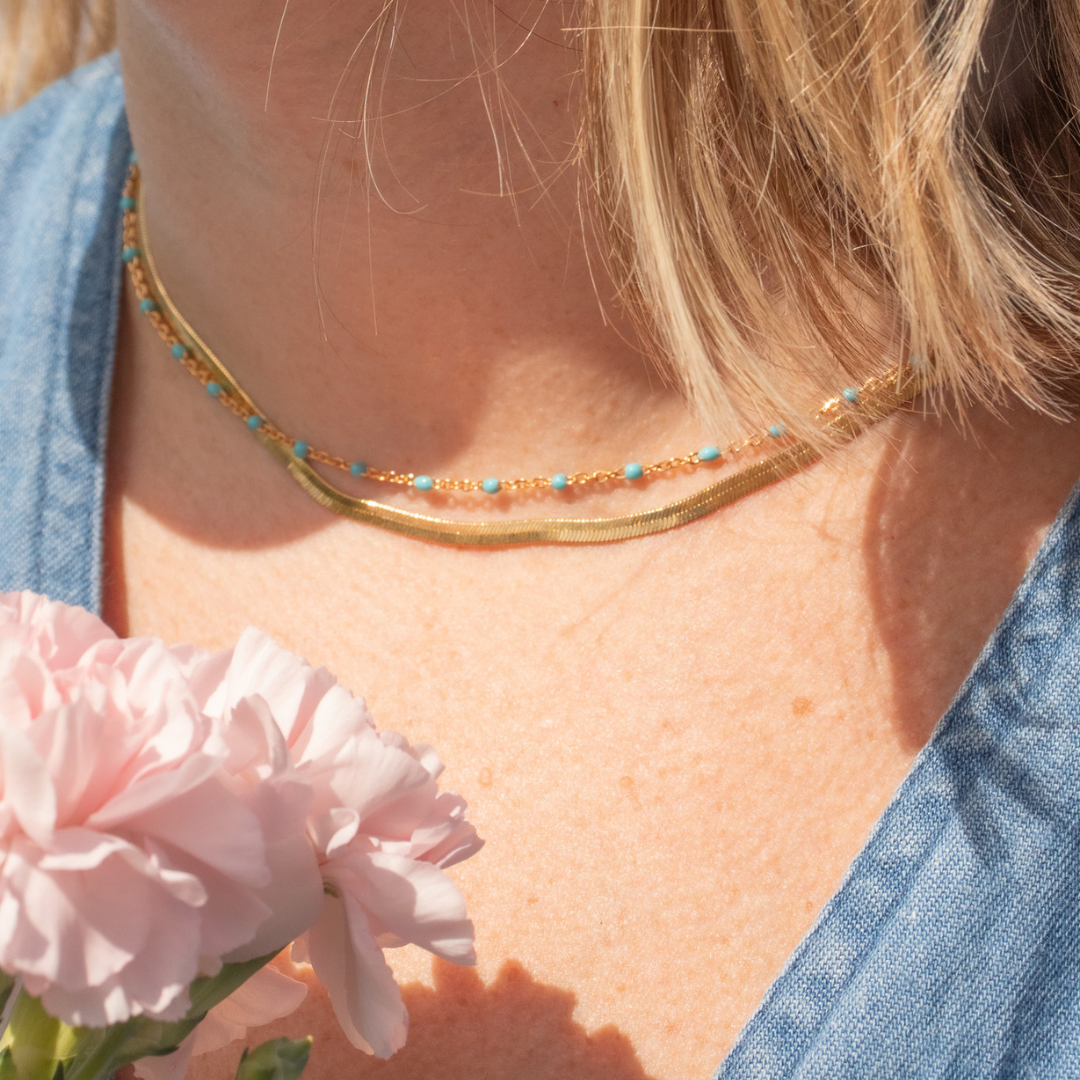 Gold Candy Chain Layering Necklace