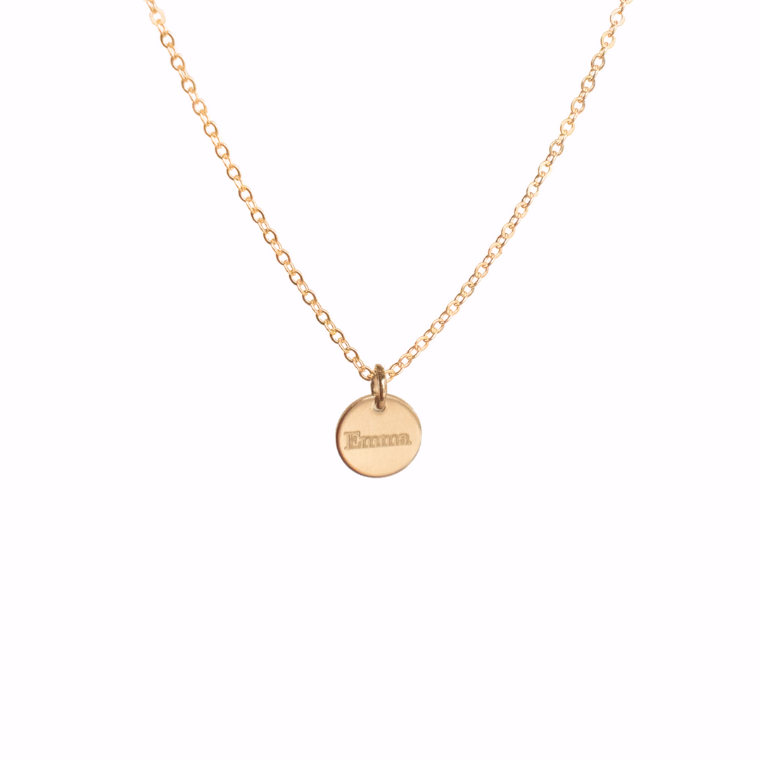 Collier avec nom et disque - Petit
