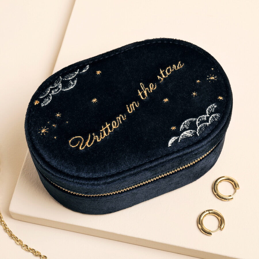 Written in the Stars Velvet Jewelry Case