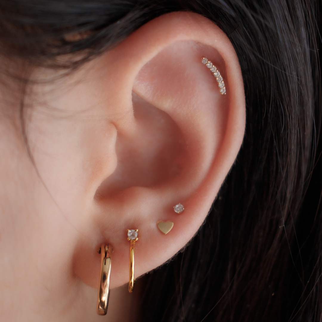 Créole simple avec zircone cubique unique