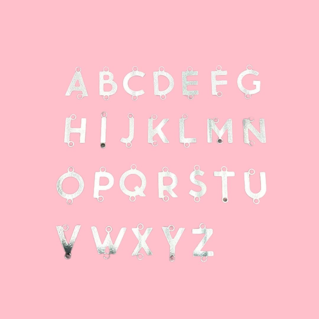 Silver Sideways Initial Necklace