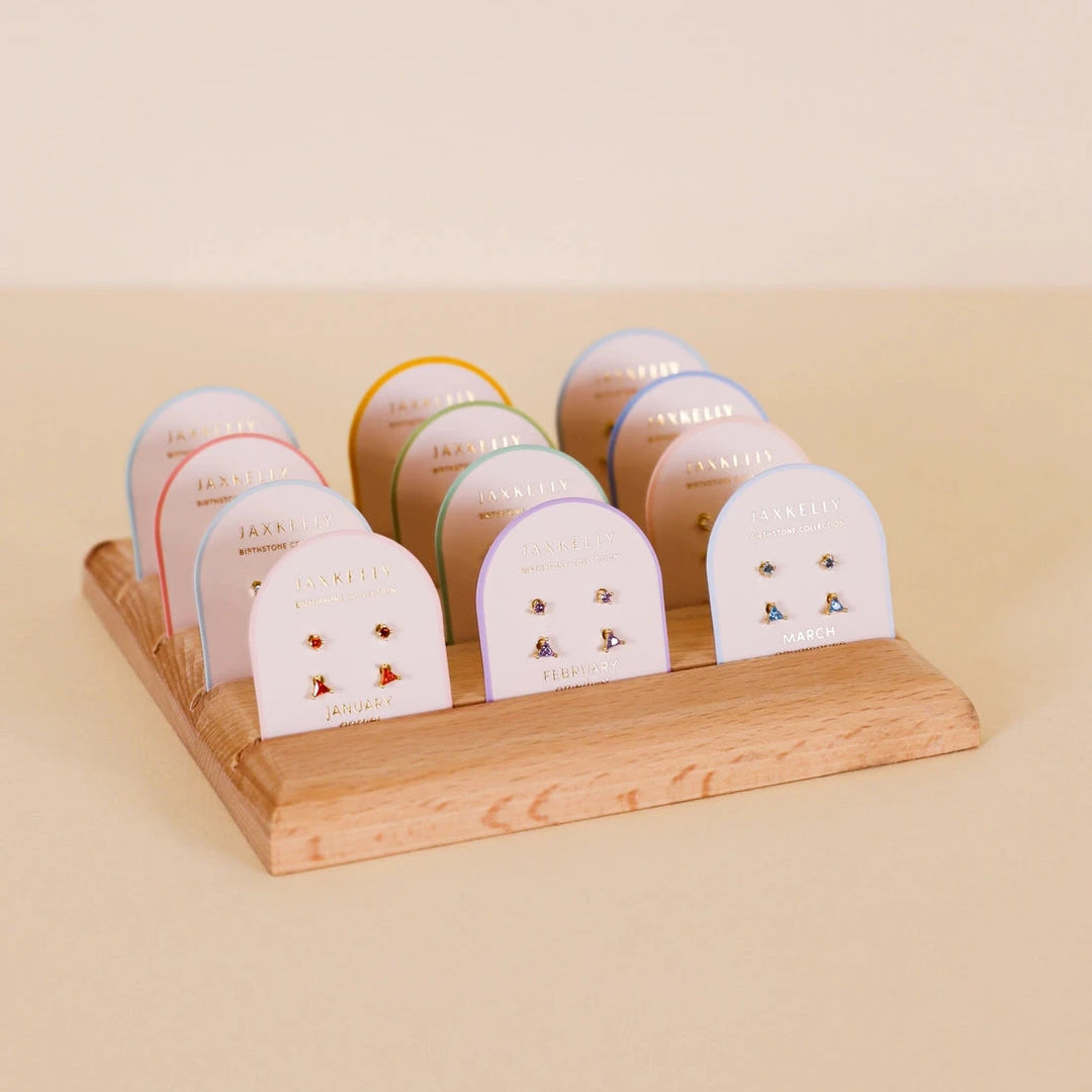 Birthstone Stud Earring Set