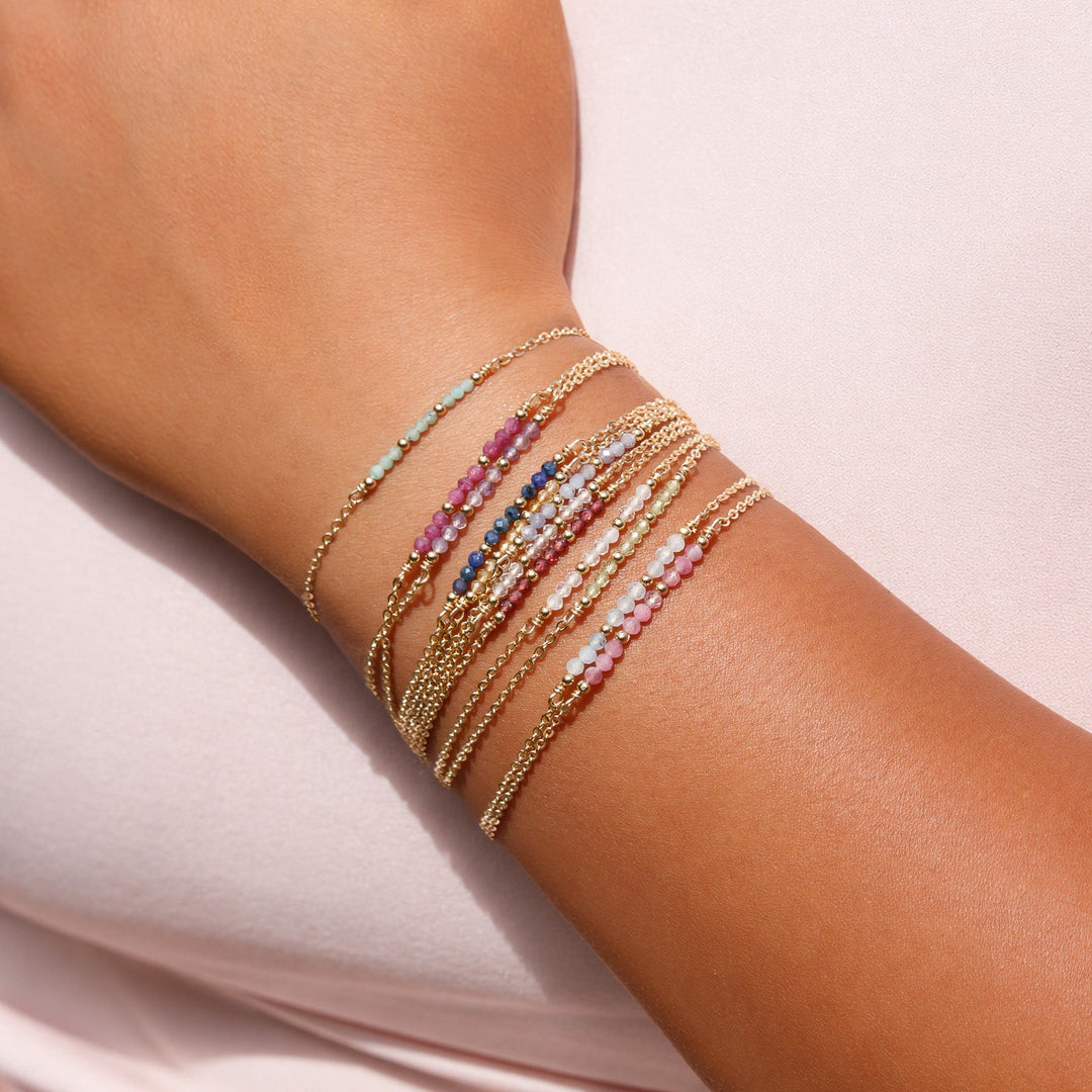Bracelet jonc pierre de naissance