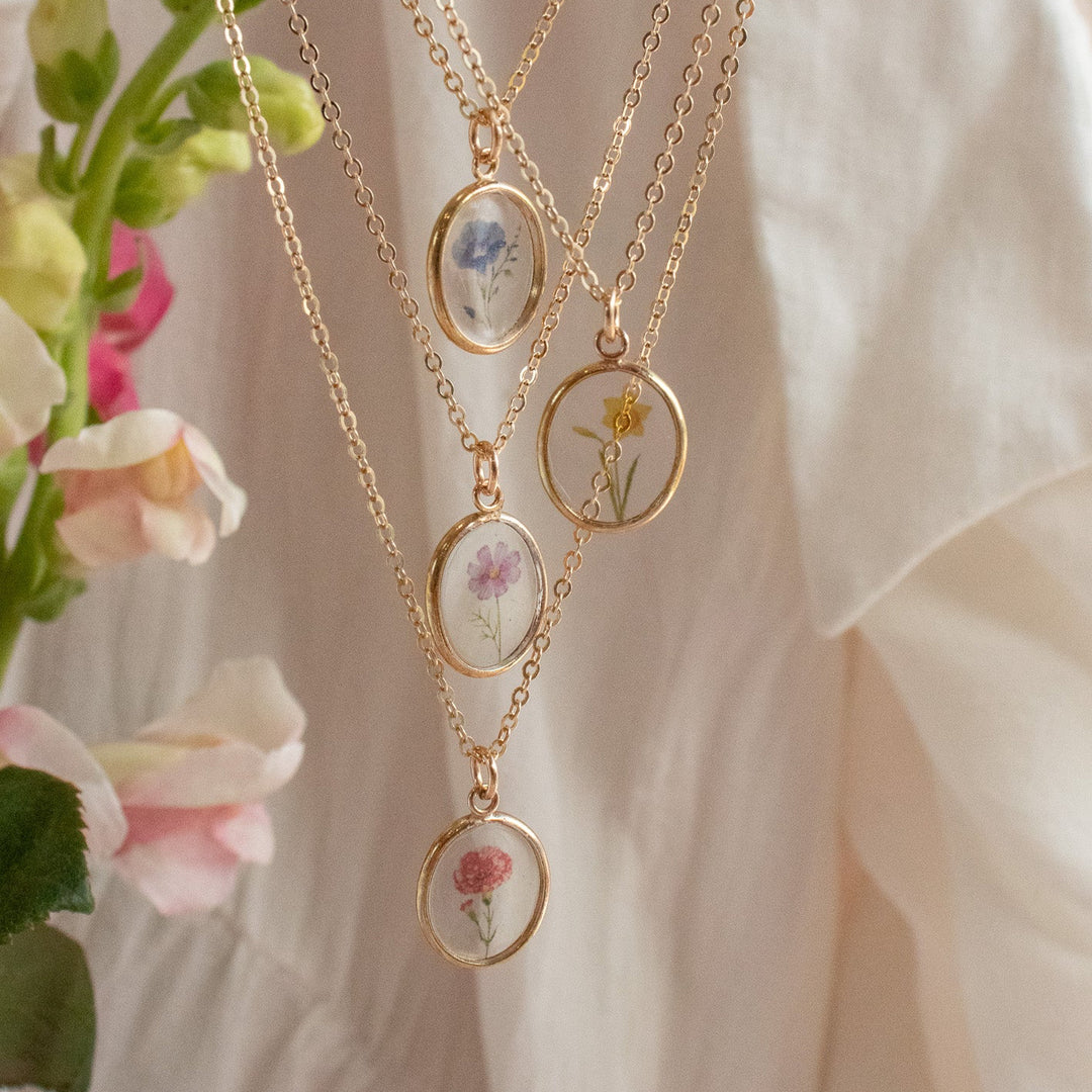 Collier de fleurs de naissance Bloom