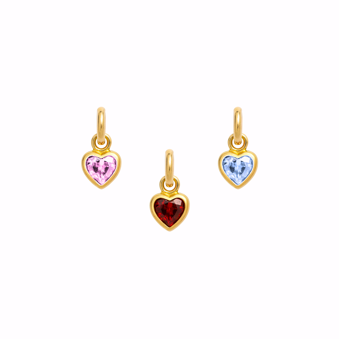 Pierre de naissance en forme de cœur - Accessoire supplémentaire (breloque uniquement)