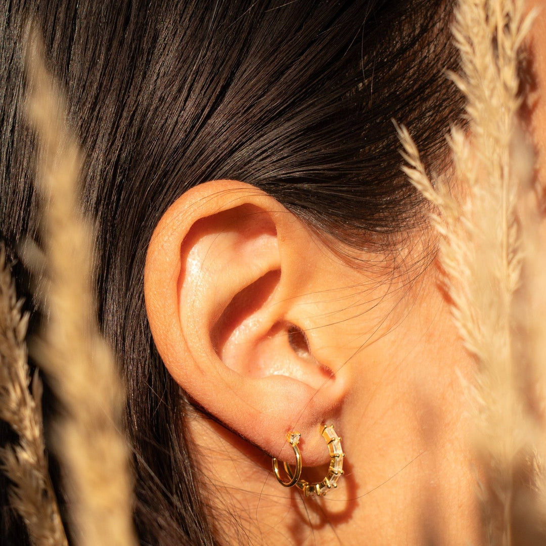 Single CZ Simple Hoop