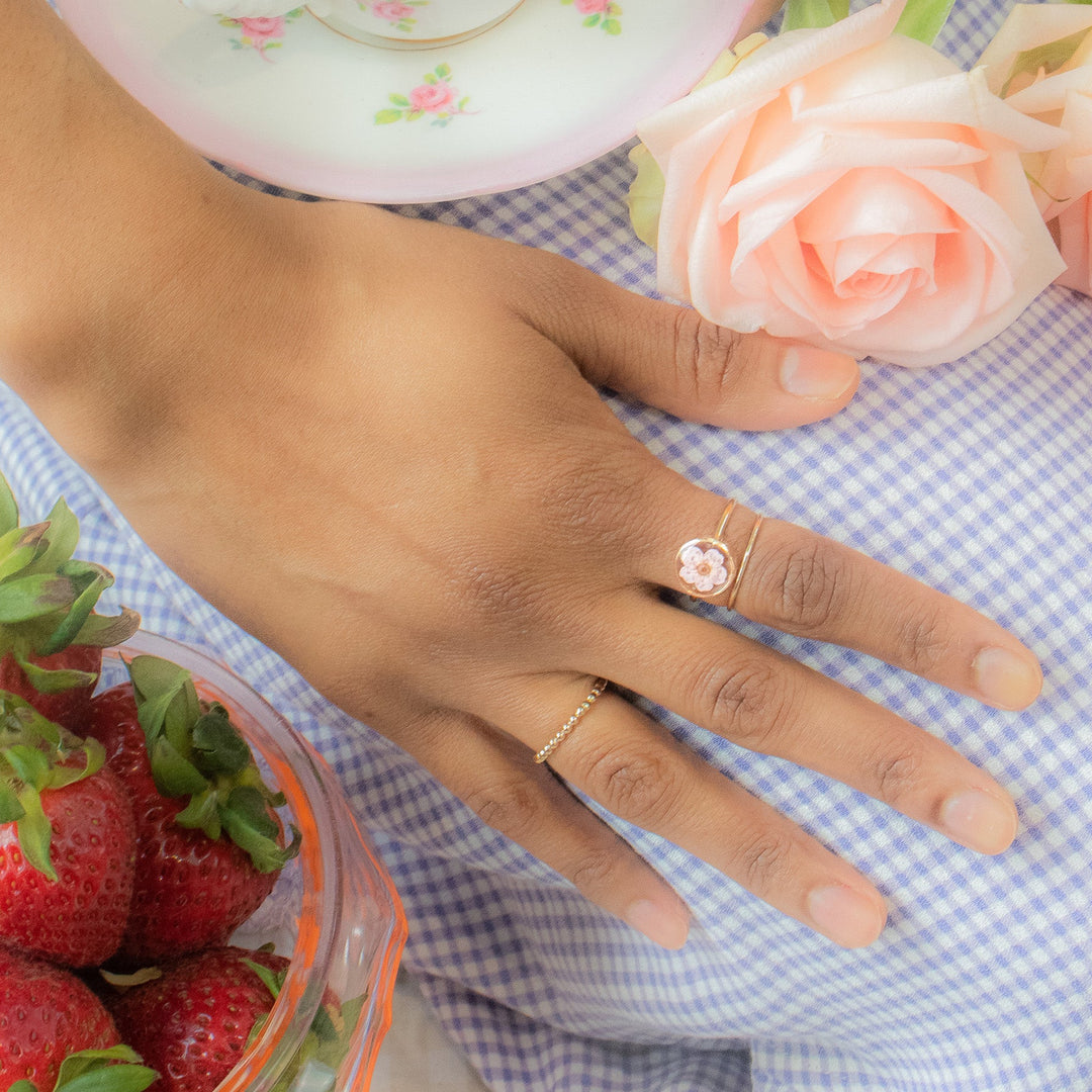 Bague fleur pressée Blossom