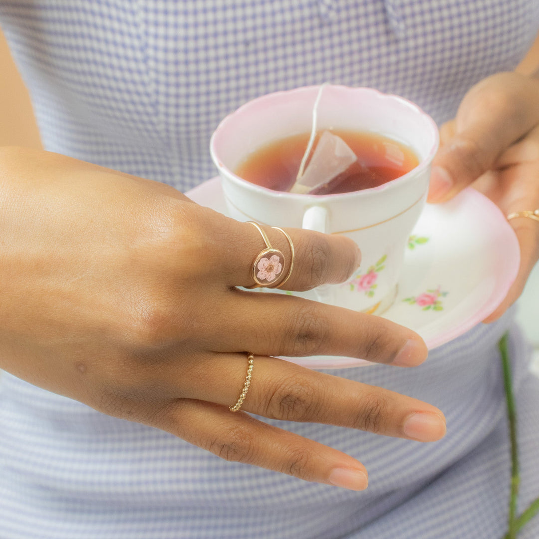 Bague fleur pressée Blossom