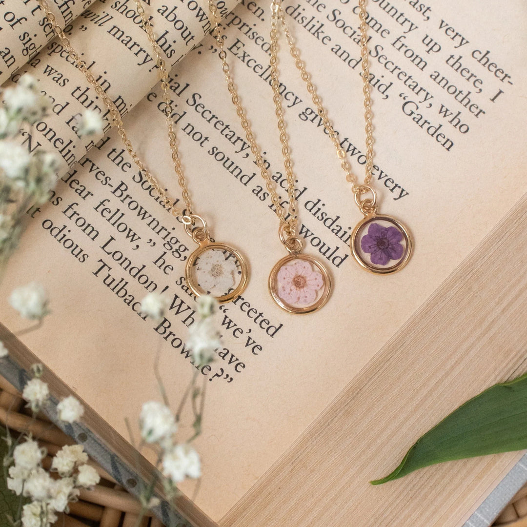 Blossom Pressed Flower Pendant