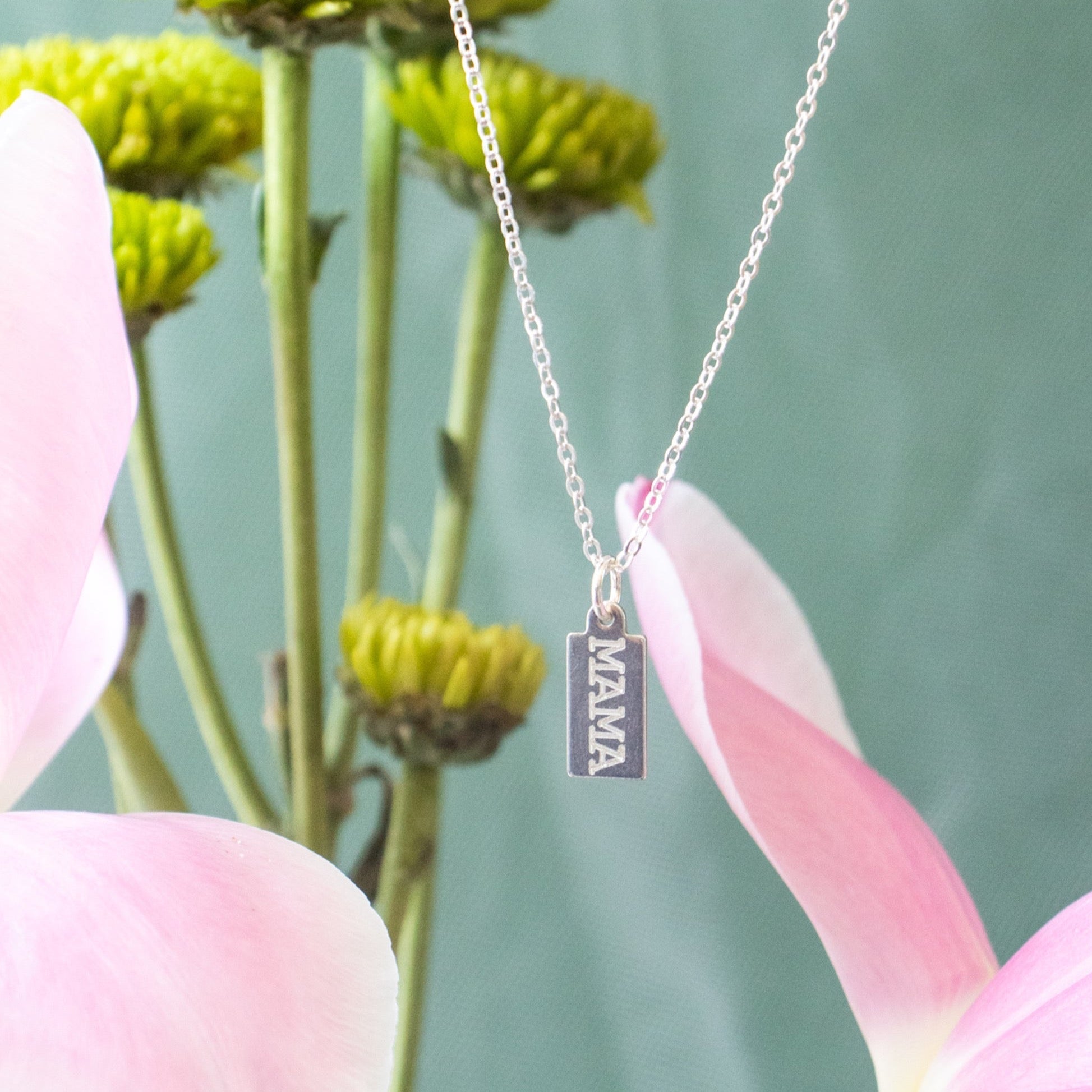 Name Tag Necklace Sterling Silver 18 Cable Chain