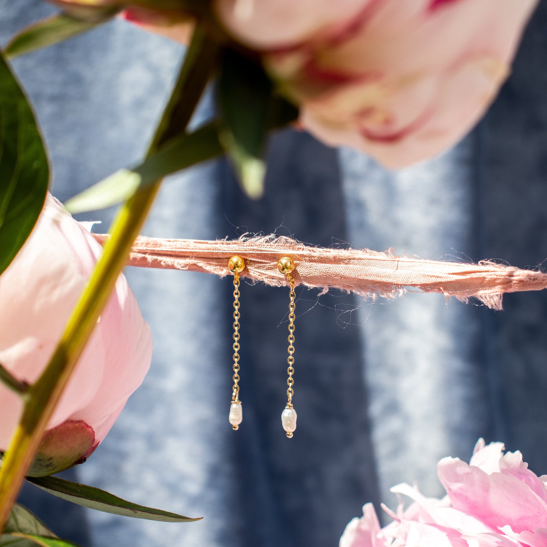 Boucles d'oreilles pendantes Pearl Station