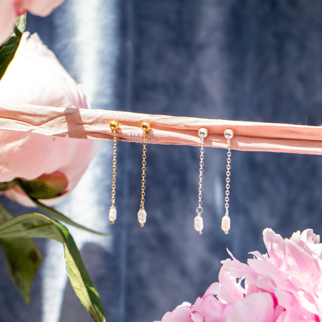 Boucles d'oreilles pendantes Pearl Station