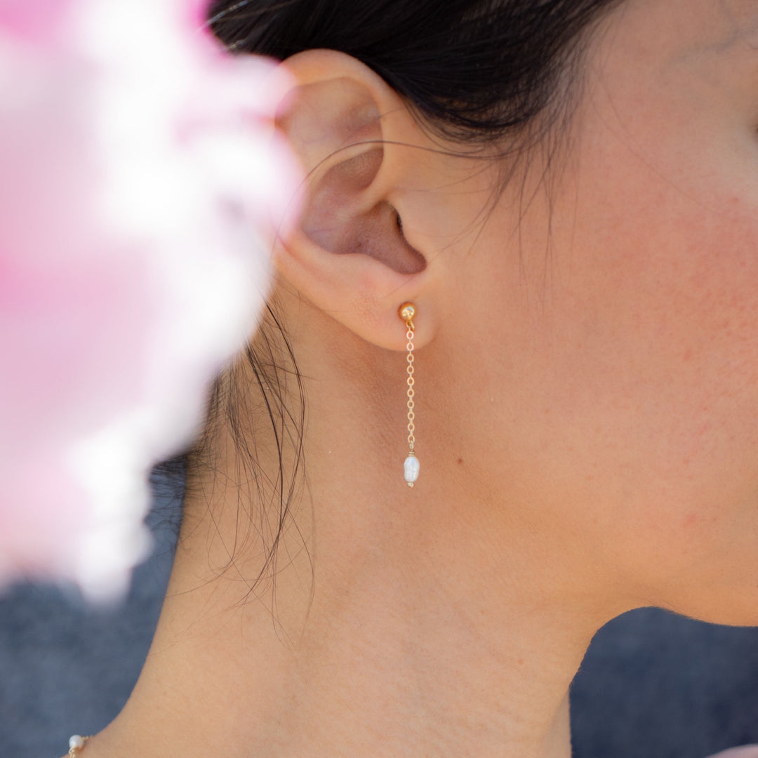 Boucles d'oreilles pendantes Pearl Station