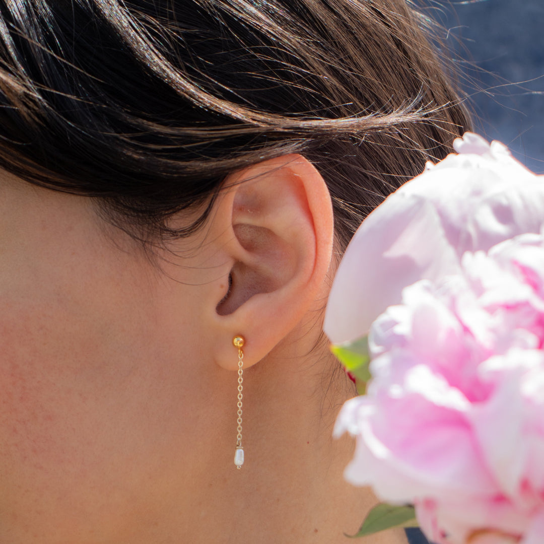 Boucles d'oreilles pendantes Pearl Station