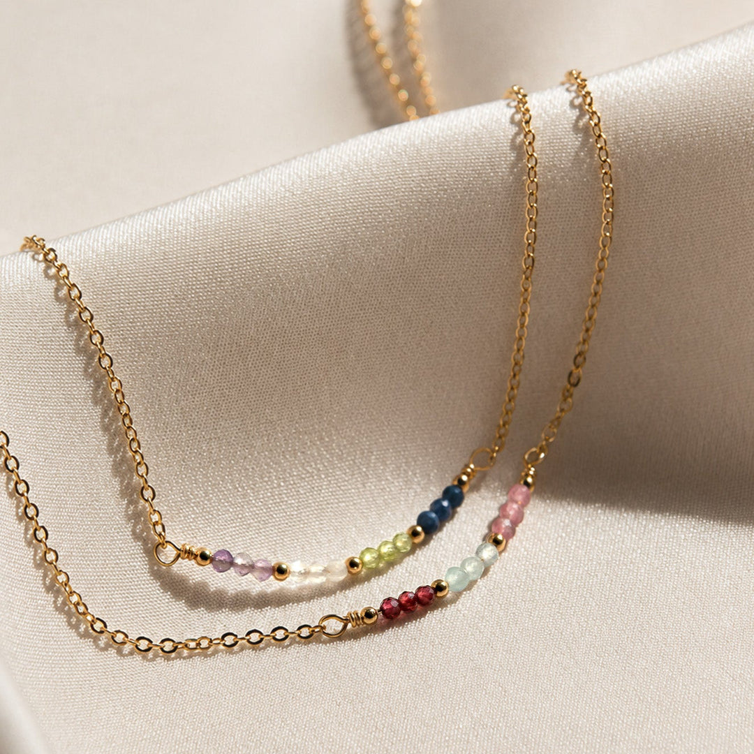 Family Birthstone Bar Necklace