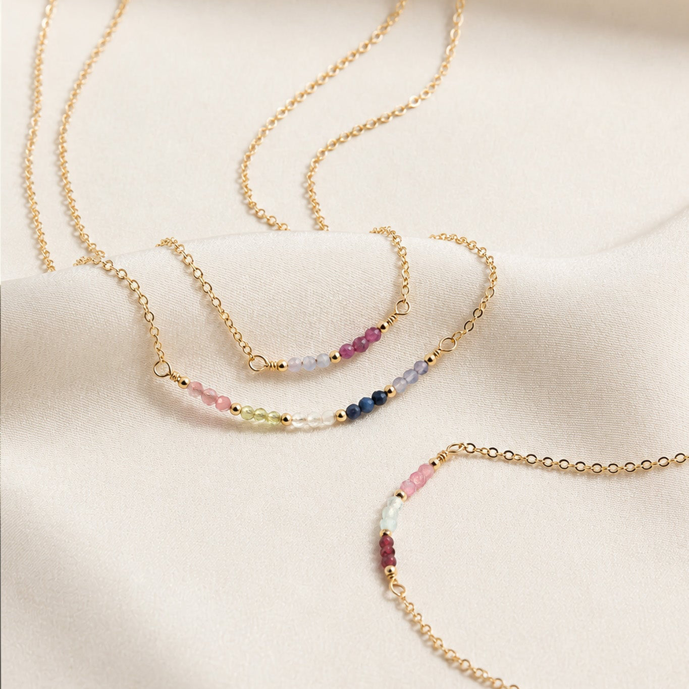 Family Birthstone Bar Necklace