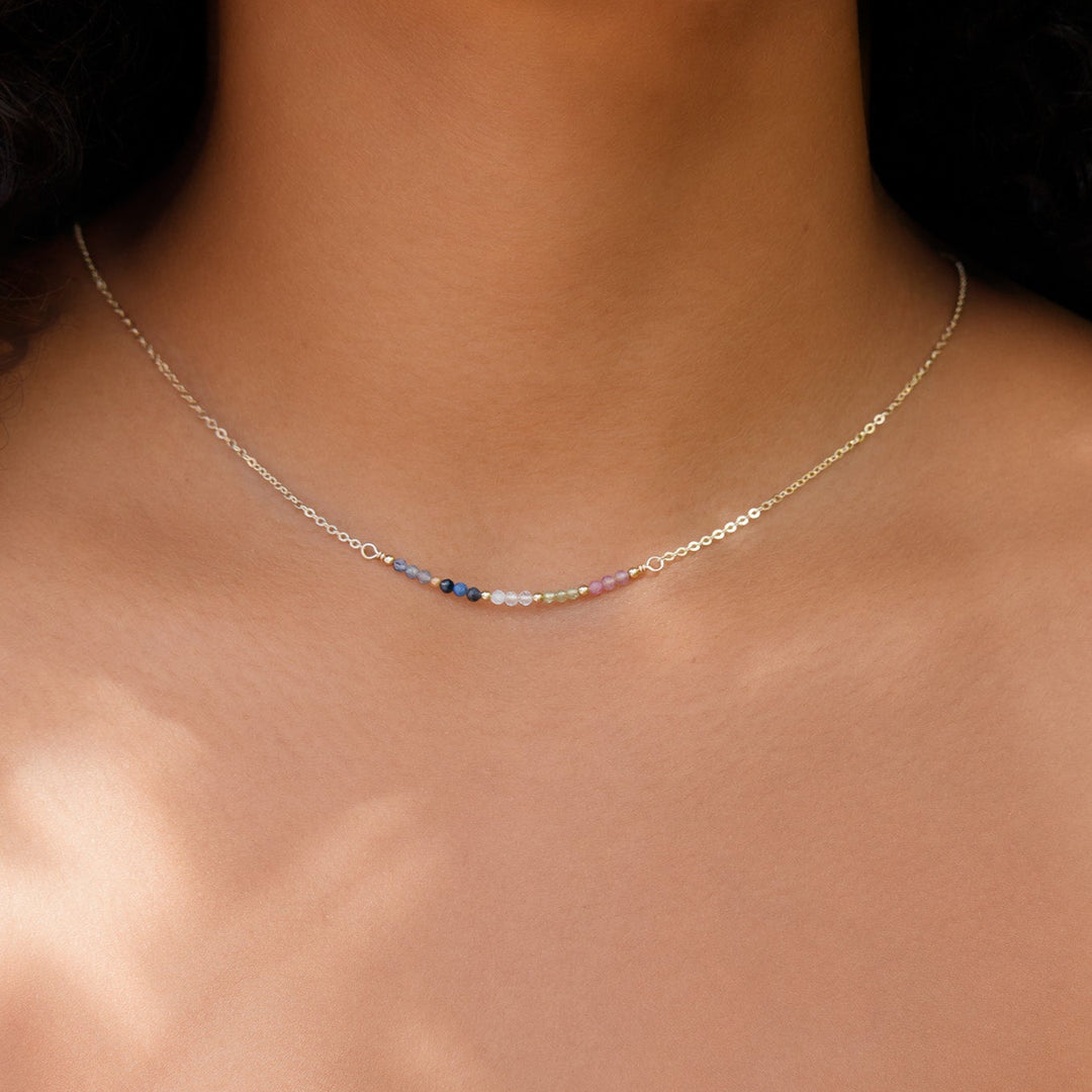 Family Birthstone Bar Necklace