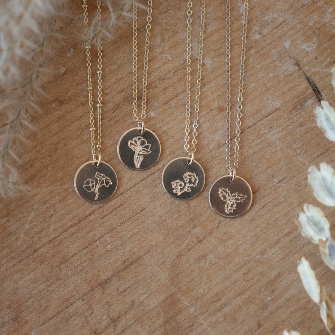 Birth Flower Necklace