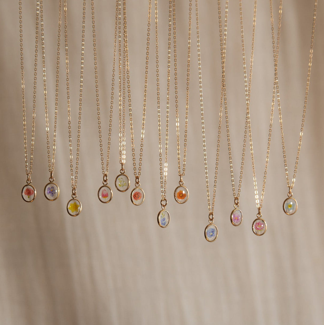Baby Bloom Birth Flower Necklace