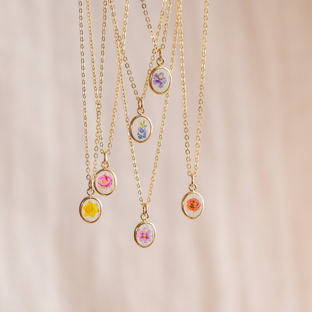 Baby Bloom Birth Flower Necklace