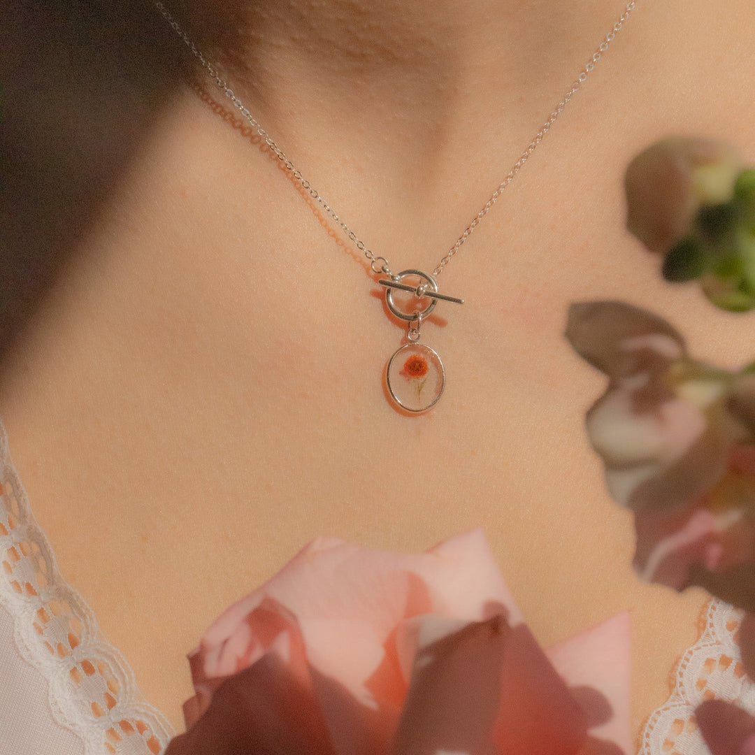 Bloom Birth Flower Toggle Necklace