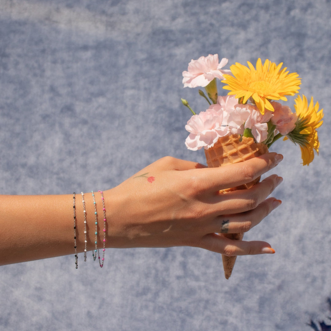 Silver Candy Chain Layering Bracelet