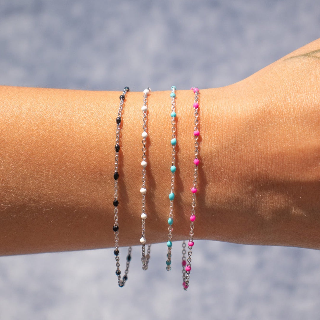 Silver Candy Chain Layering Bracelet