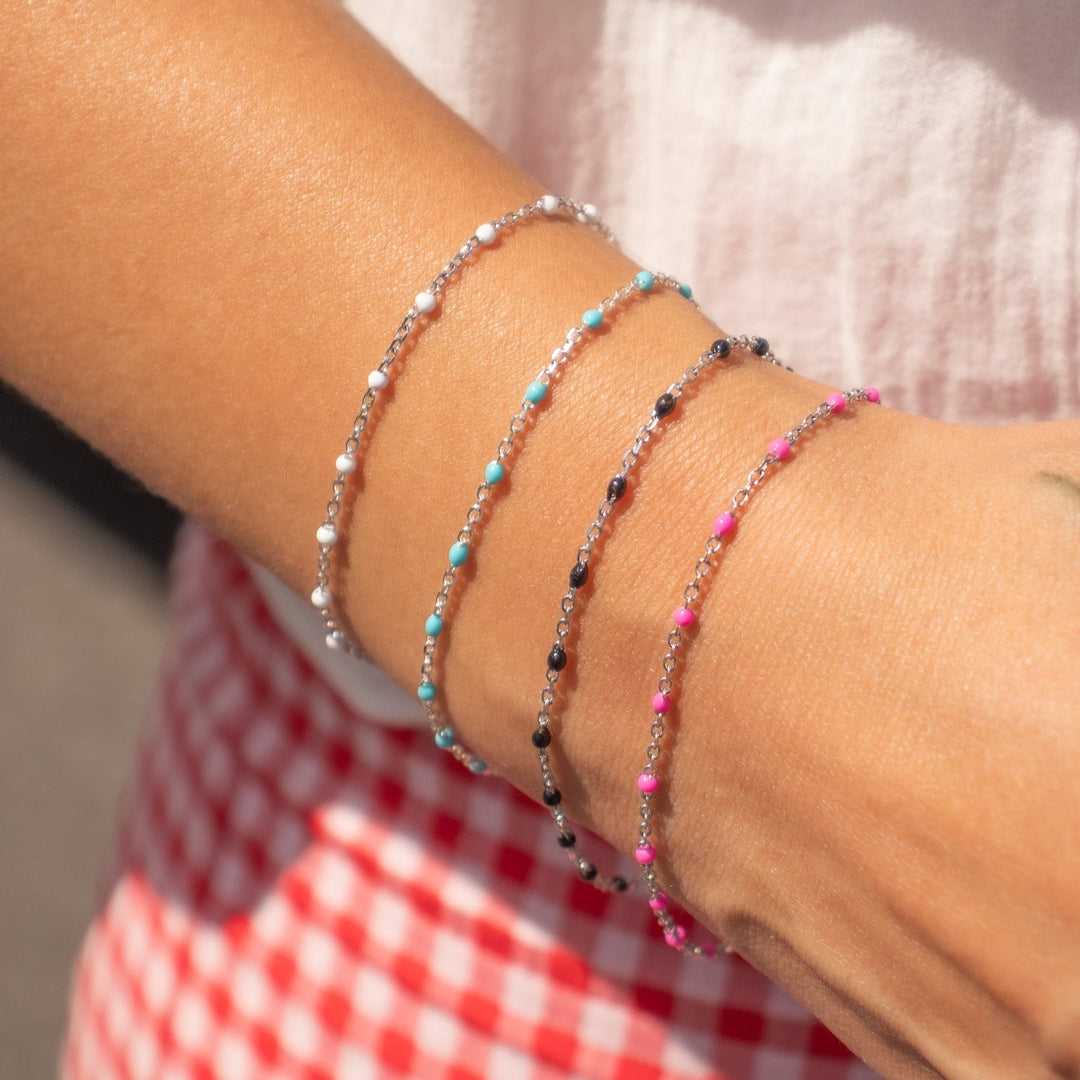 Silver Candy Chain Layering Bracelet