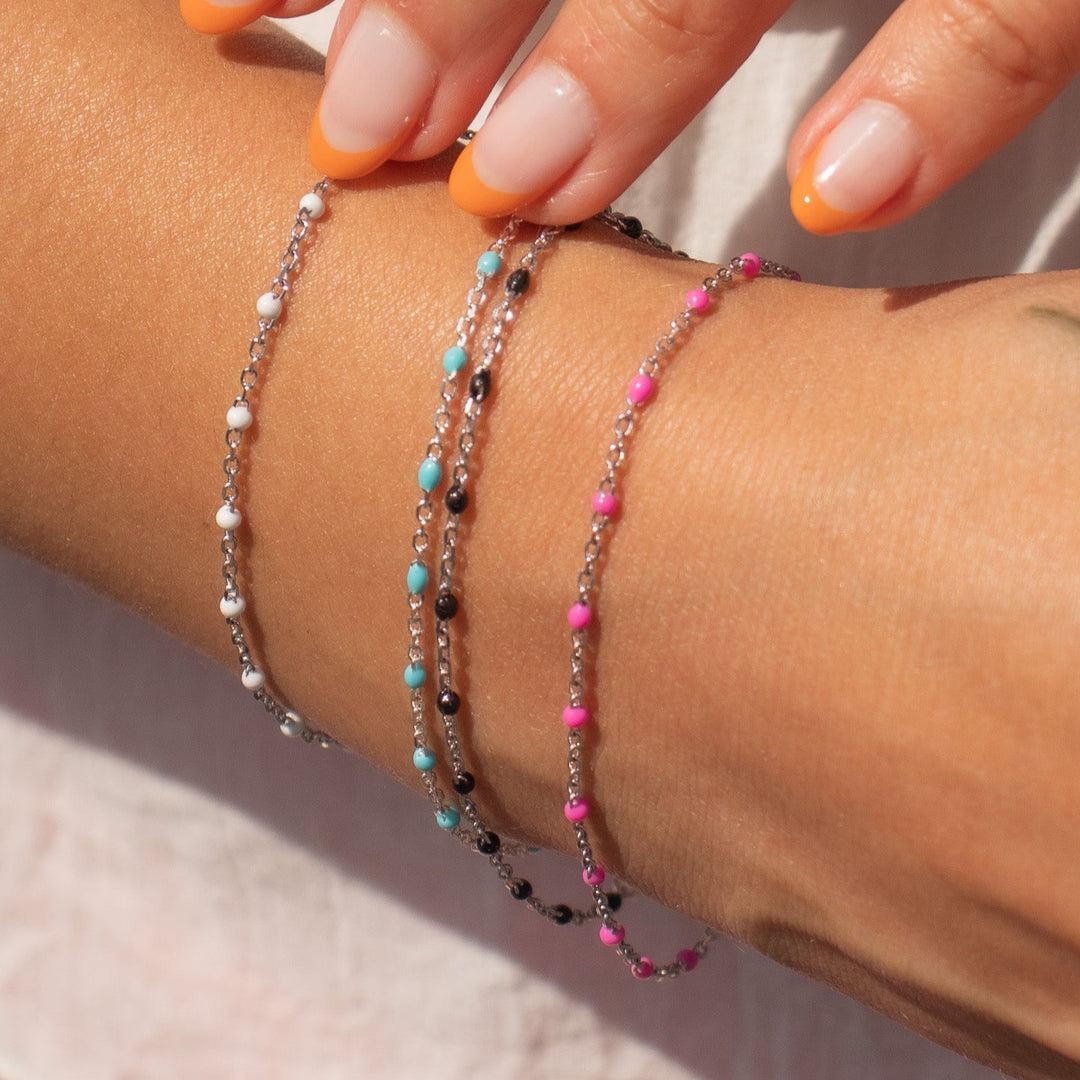 Silver Candy Chain Layering Bracelet