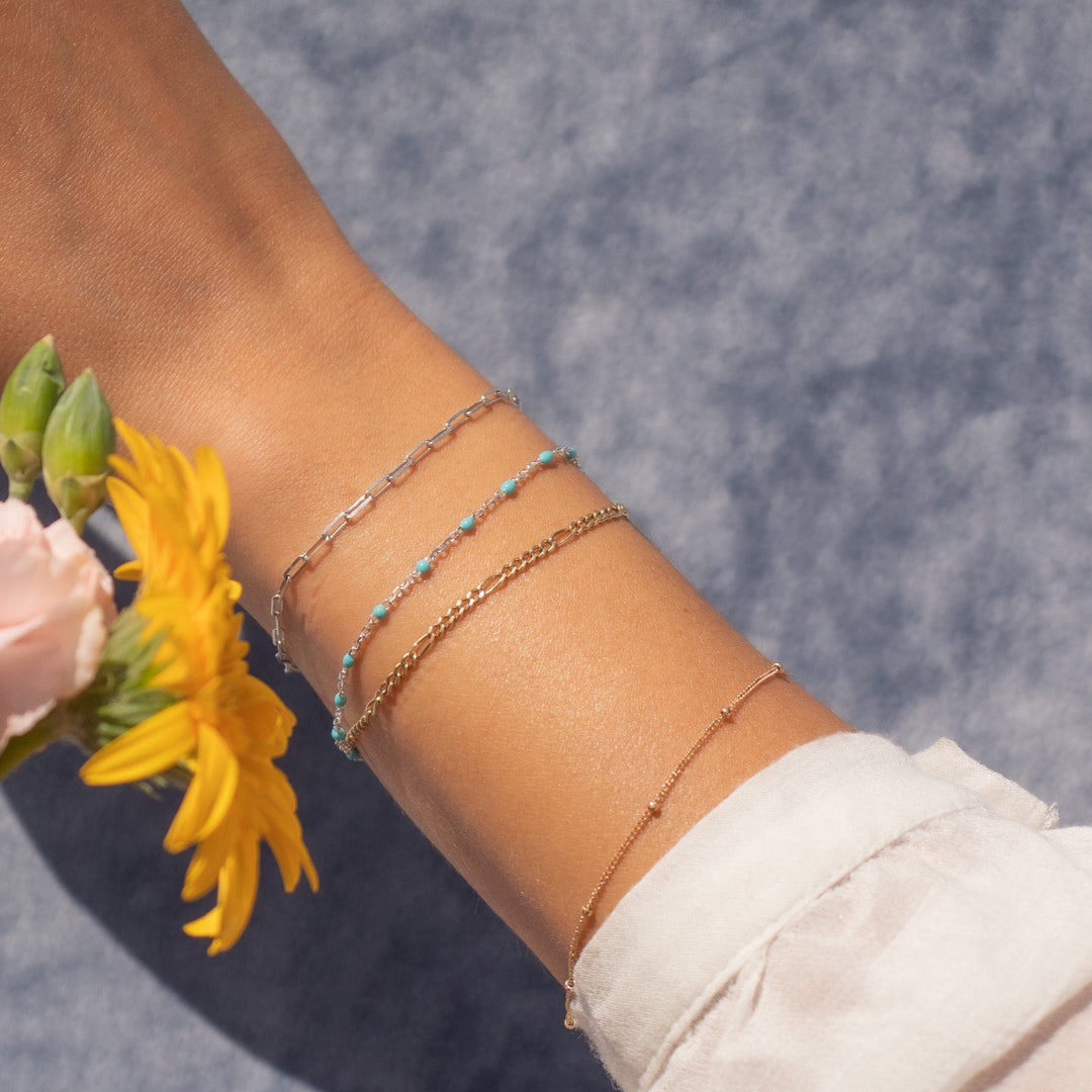 Silver Candy Chain Layering Bracelet