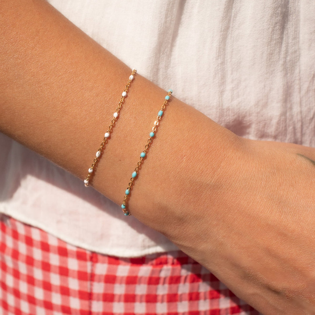 Gold Candy Chain Layering Bracelet