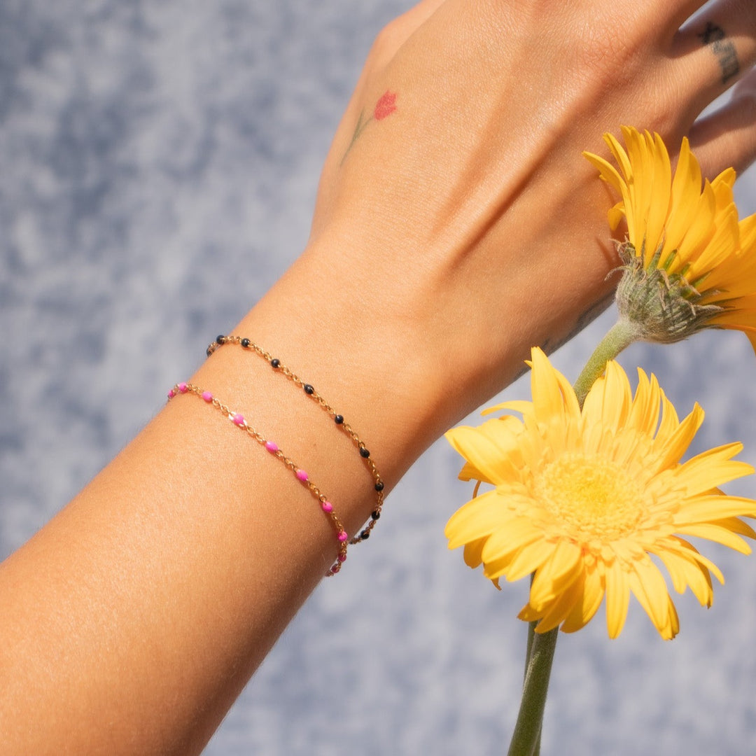 Gold Candy Chain Layering Bracelet