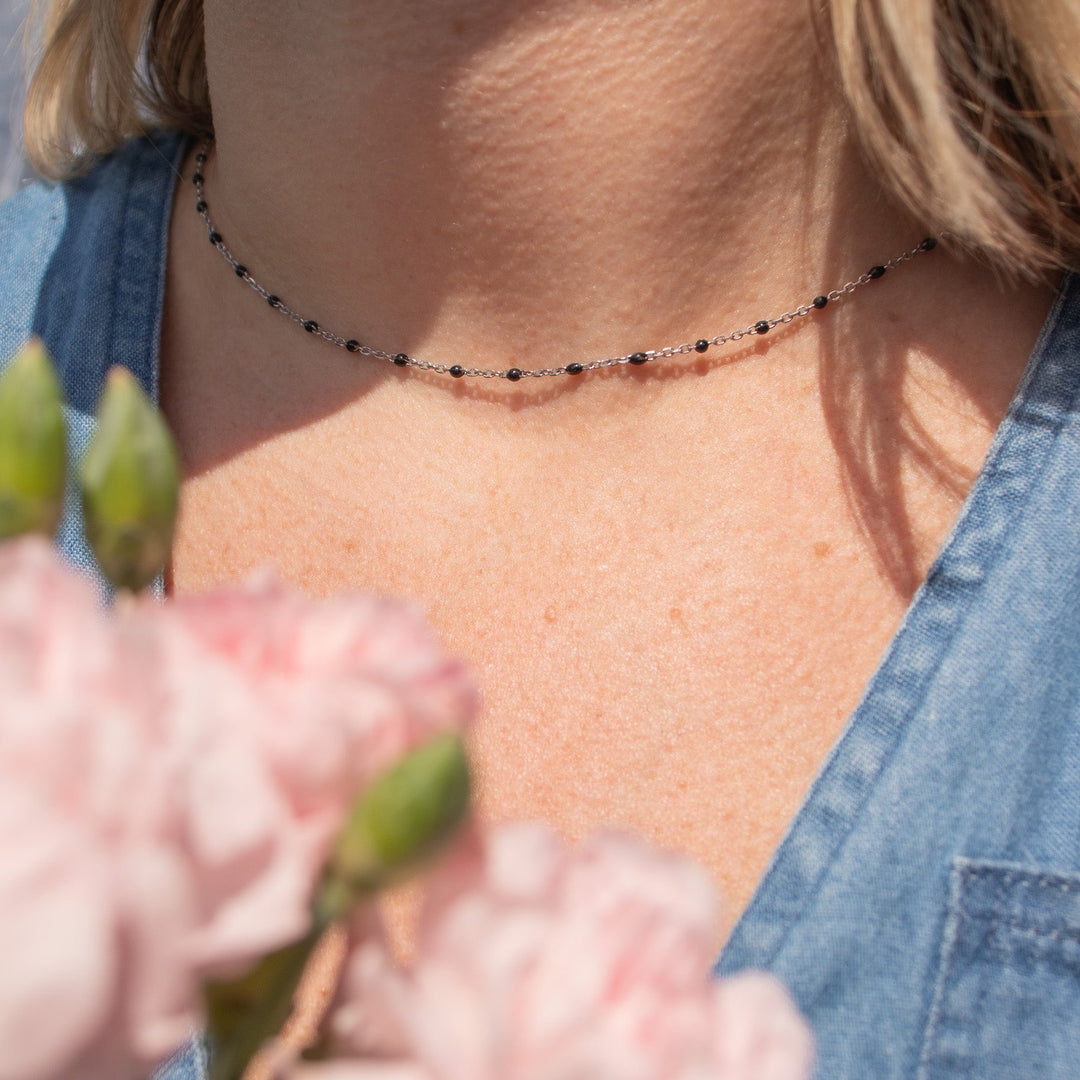 Silver Candy Chain Layering Necklace
