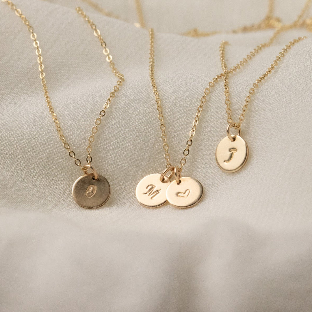 Collier Disque Initiale - Petit