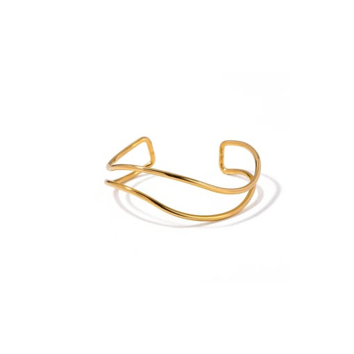 Gold Double Bangle Bracelet