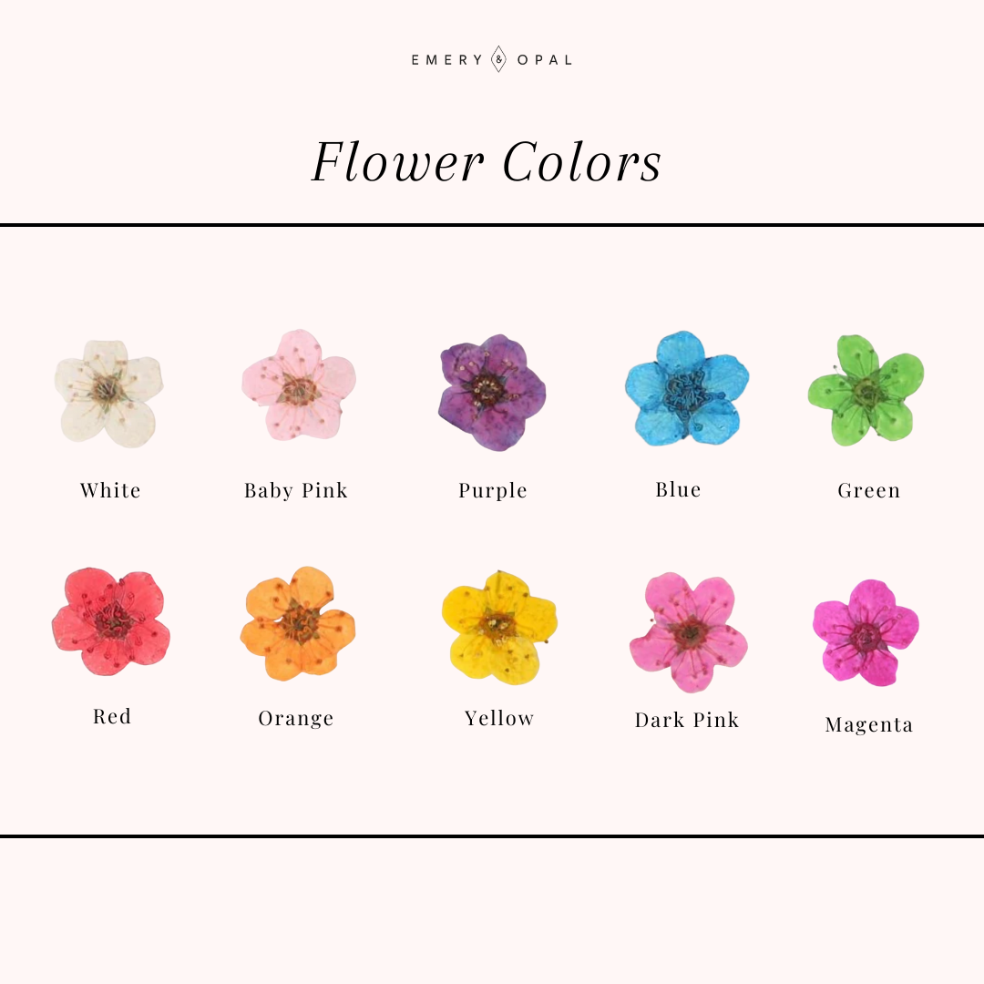 Boucles d'oreilles en fleurs pressées Blossom