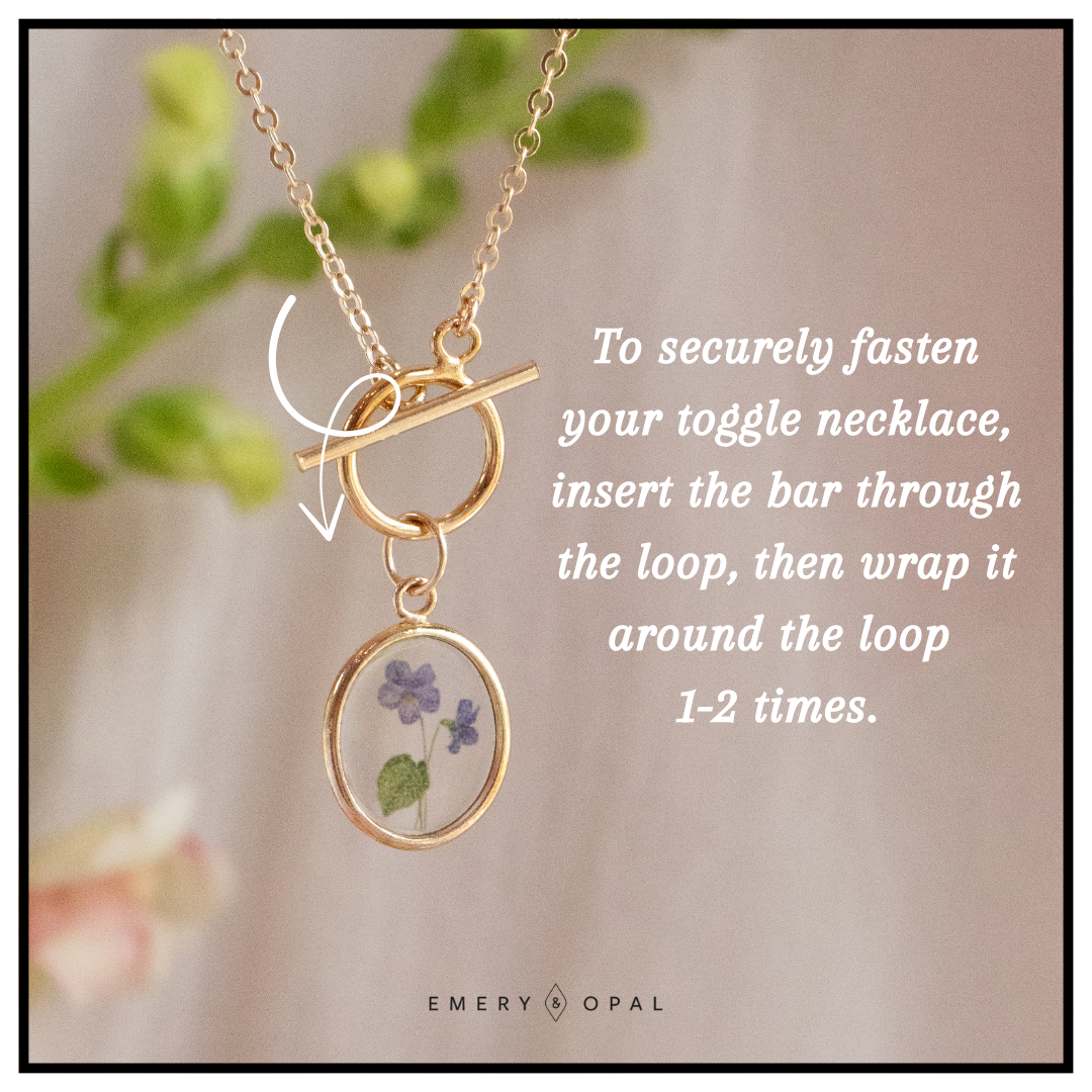 Family Birth Flower Bouquet Toggle Necklace
