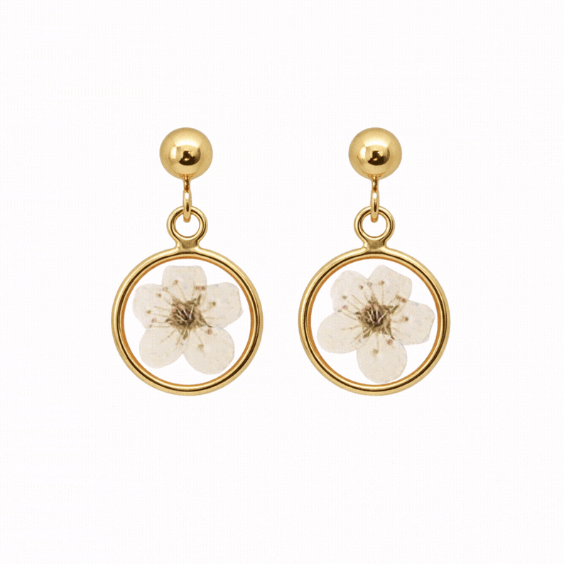 Blossom Pressed Flower Earrings