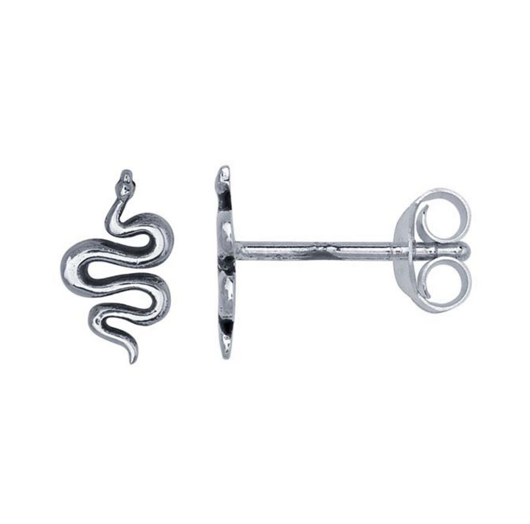 Sterling Silver Snake Studs