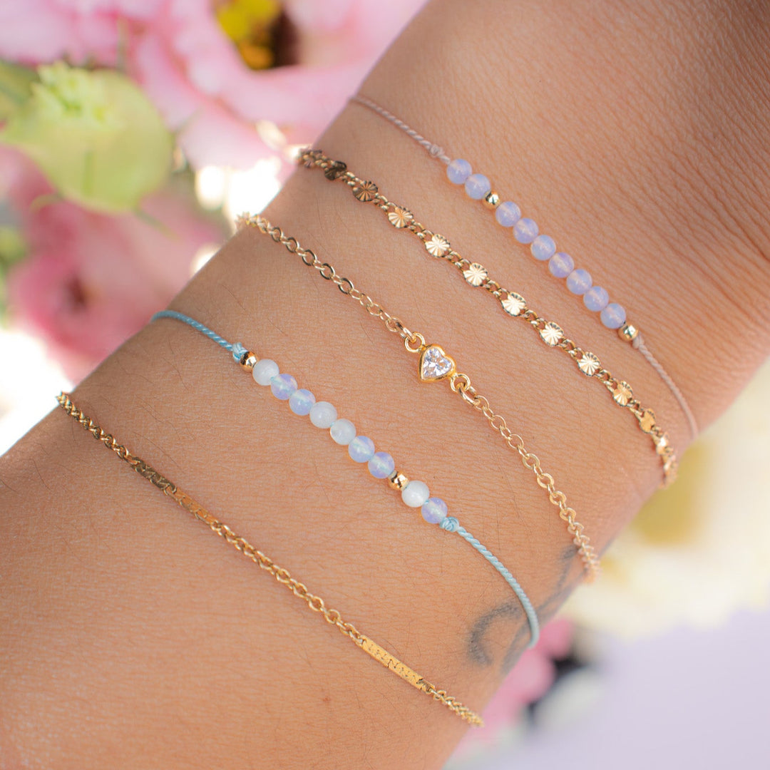 Pink Opal String Bracelet
