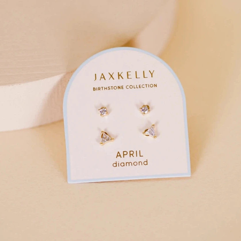 Birthstone Stud Earring Set