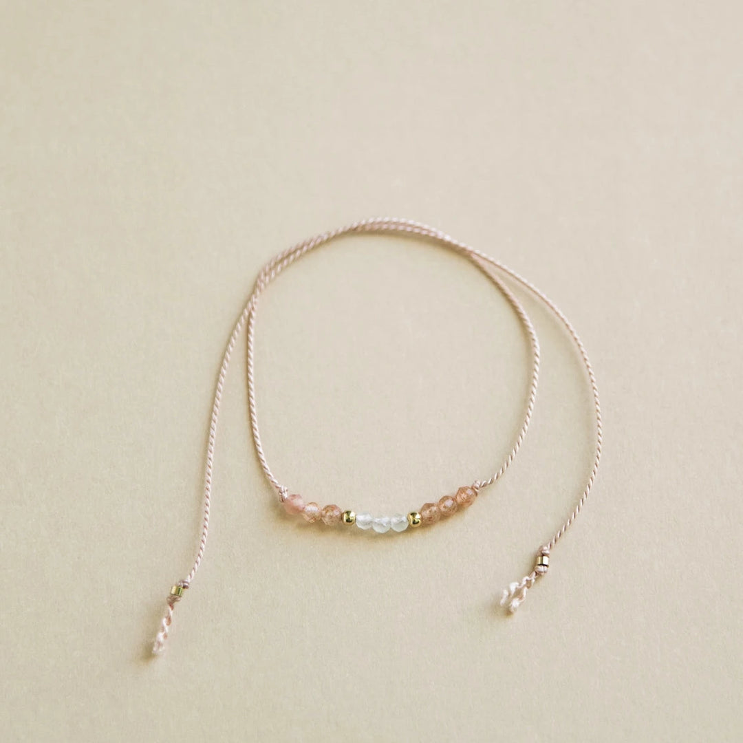 Sunstone & Moonstone String Bracelet