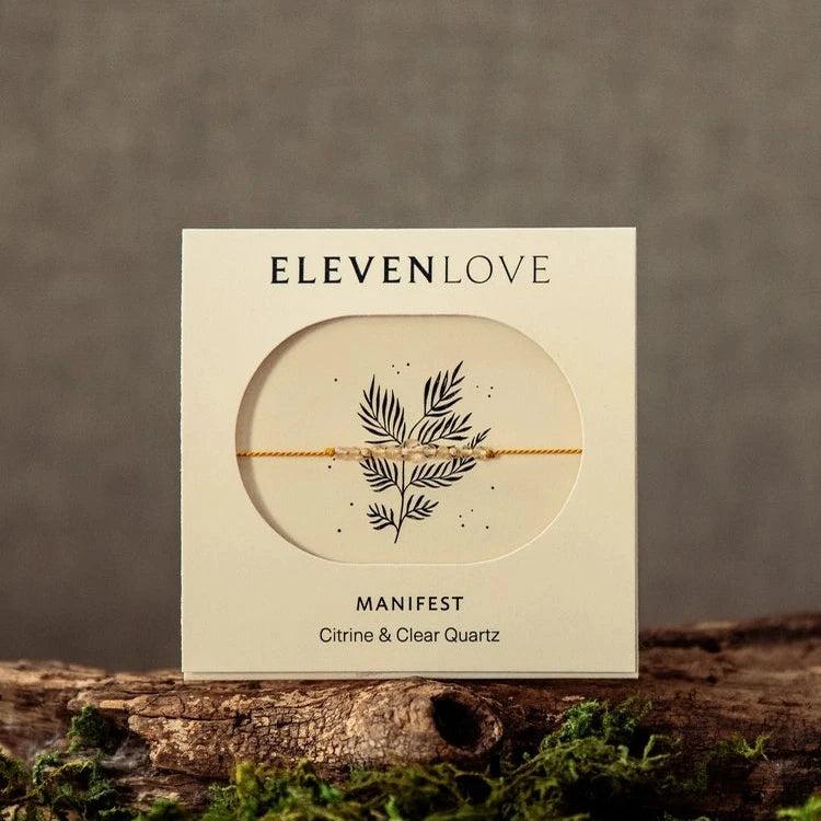 Citrine & Clear Quartz String Bracelet