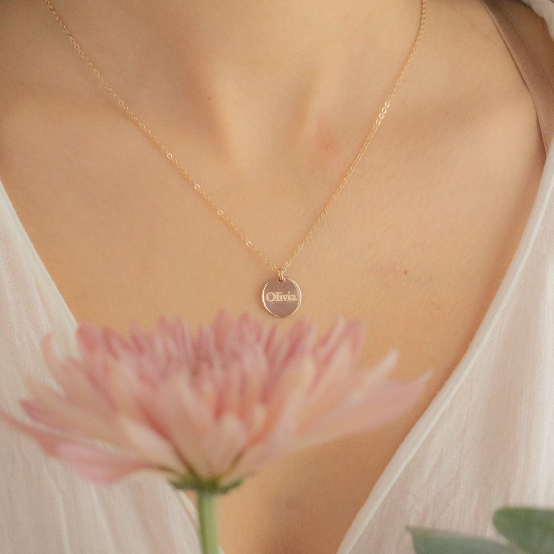 Collier avec nom et disque - Moyen