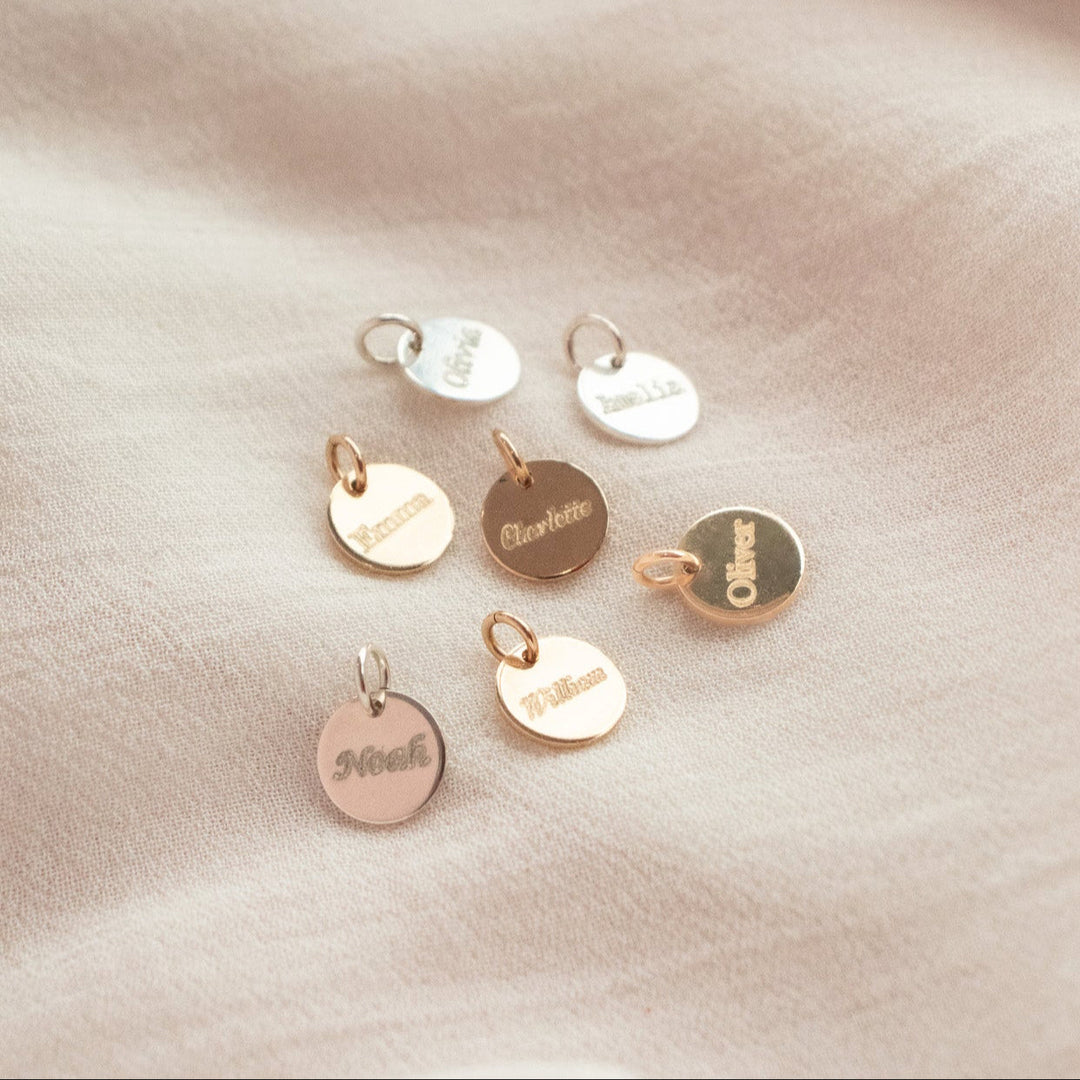 Collier avec nom et disque - Petit