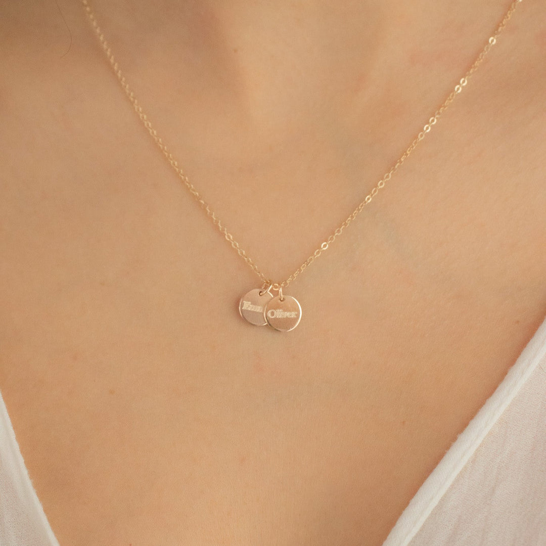 Collier avec nom et disque - Petit