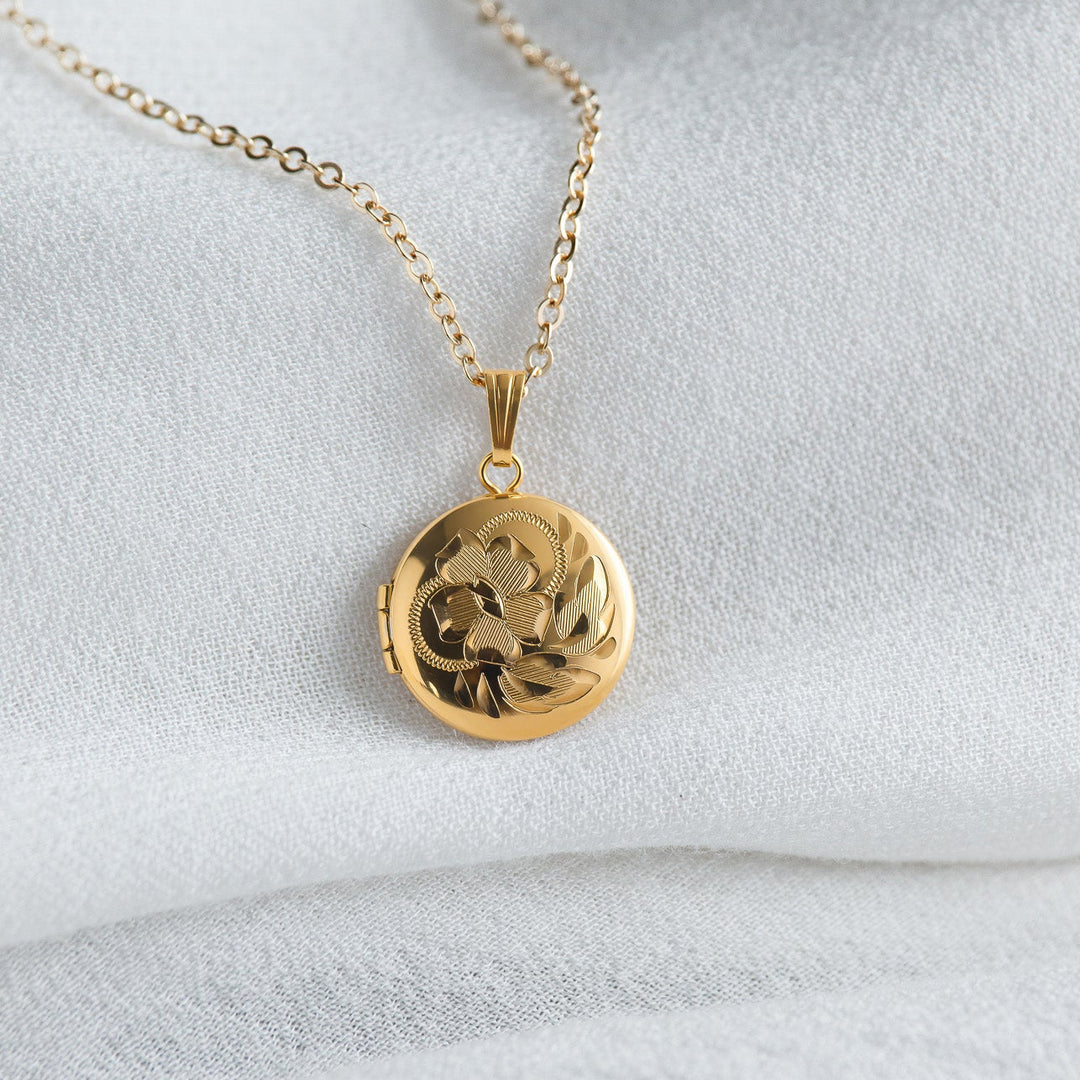 Etched Bloom Locket